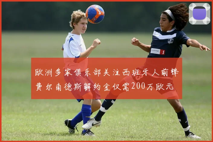 欧洲多家俱乐部关注西班牙人前锋费尔南德斯解约金仅需200万欧元